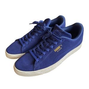 Puma blue suede shoes